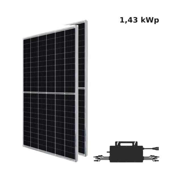 Kit Solar 2 Módulos Canadian 715W + Microinversor Hoymiles HMS-2250 (1,43 kWp)