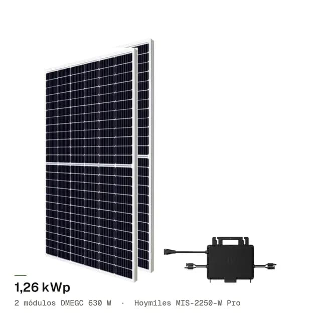 Kit 2M DMEGC 630W + Hoymiles MIS2250