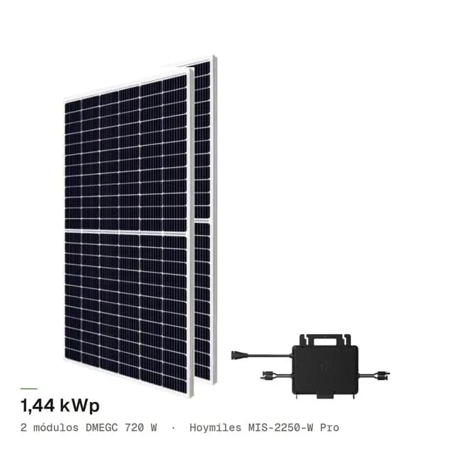 Kit 2M DMEGC 720W + Hoymiles MIS2250