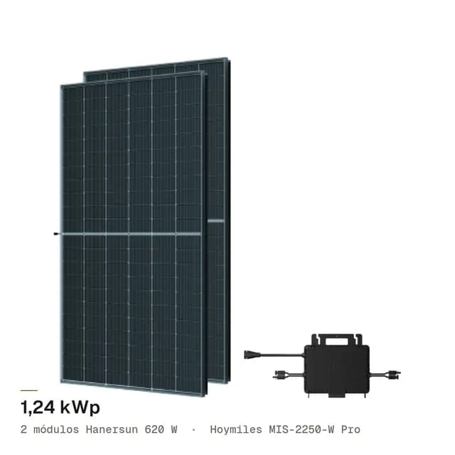 Kit 2M HANERSUN 620W + Hoymiles MIS2250
