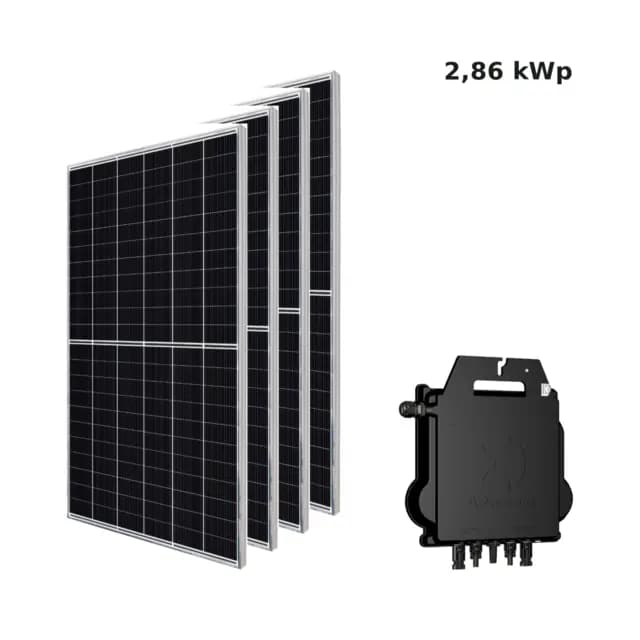 Kit Solar 4 Módulos Canadian 715W + Microinversor APsystems DS3D (2,86 kWp)