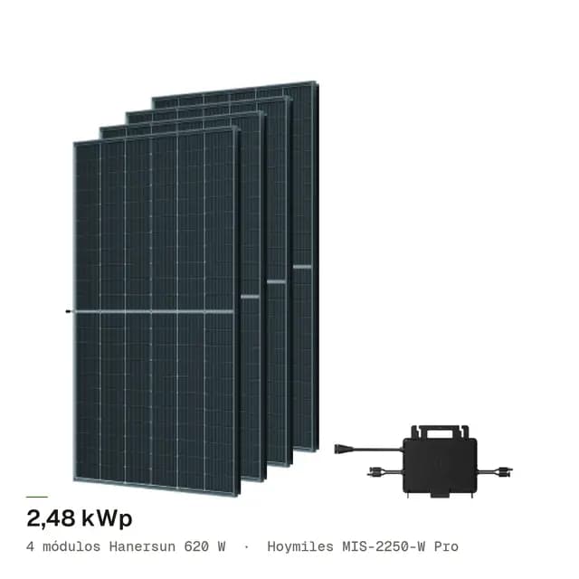 Kit 4M HANERSUN 620W + Hoymiles MIS2250
