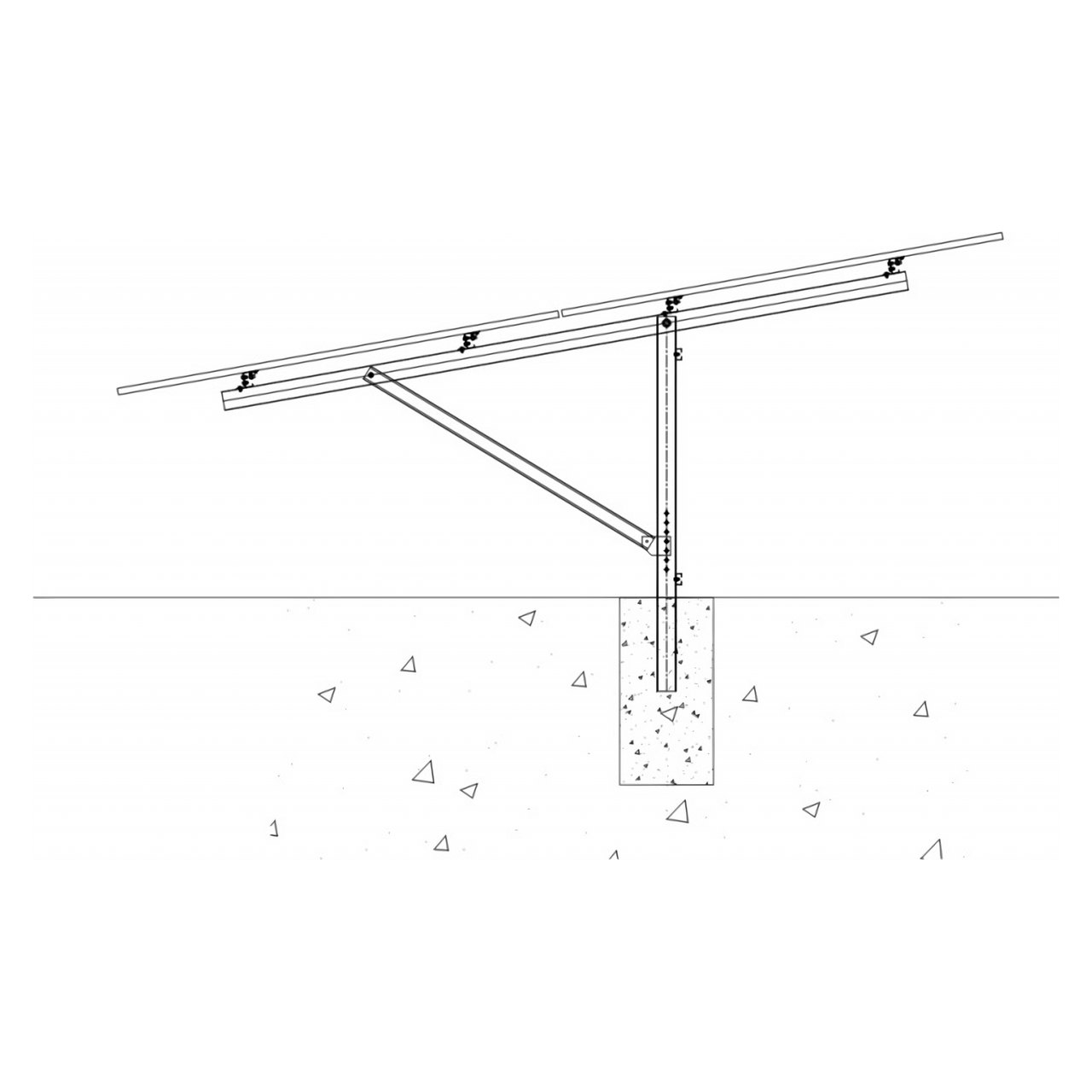 Estrutura JNG Solo (ground mount) — 2 módulos — imagem 1 de 1