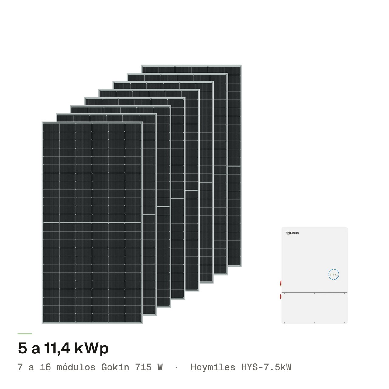 Kit Solar Híbrido GOKIN 715W + Hoymiles HYS-7.5kW, imagem 1 de 1