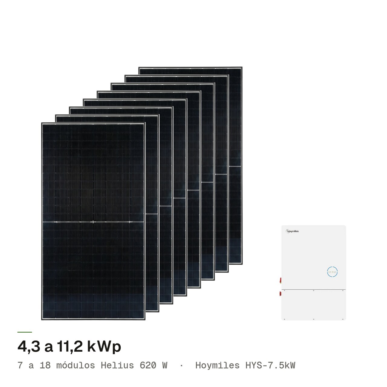 Kit Solar Híbrido DAH 590W + Hoymiles HYS-7.5kW, imagem 1 de 1