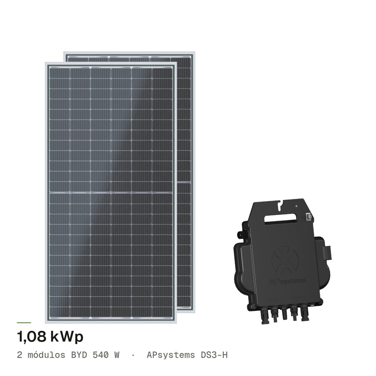 Kit 2M BYD 540W + APsystems DS3H, imagem 1 de 1