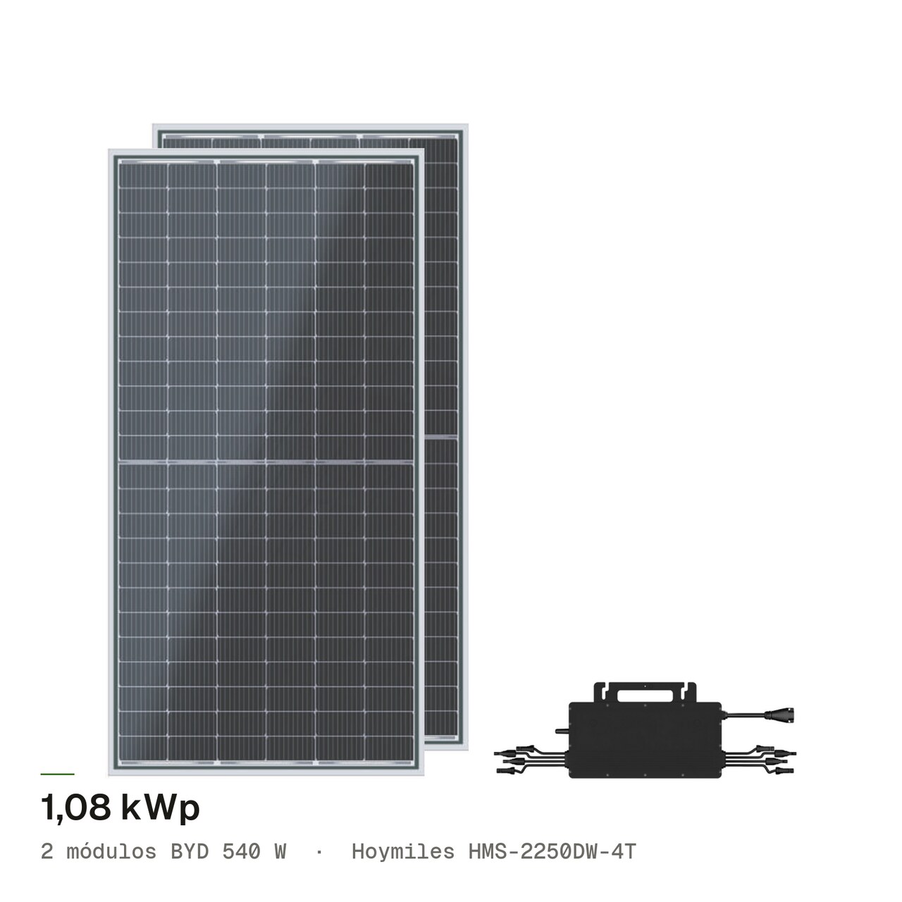 Kit 2M BYD 540W + Hoymiles HMS2250, imagem 1 de 1