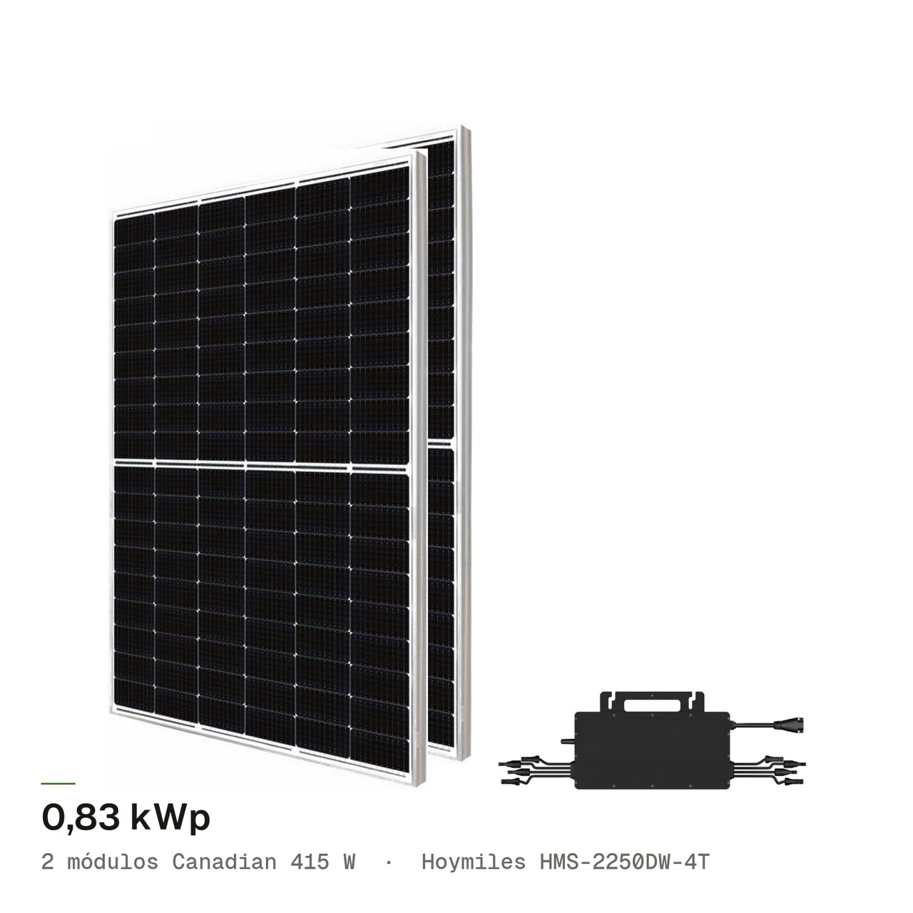 Kit 2M CANADIAN 415W + Hoymiles HMS2250, imagem 1 de 1