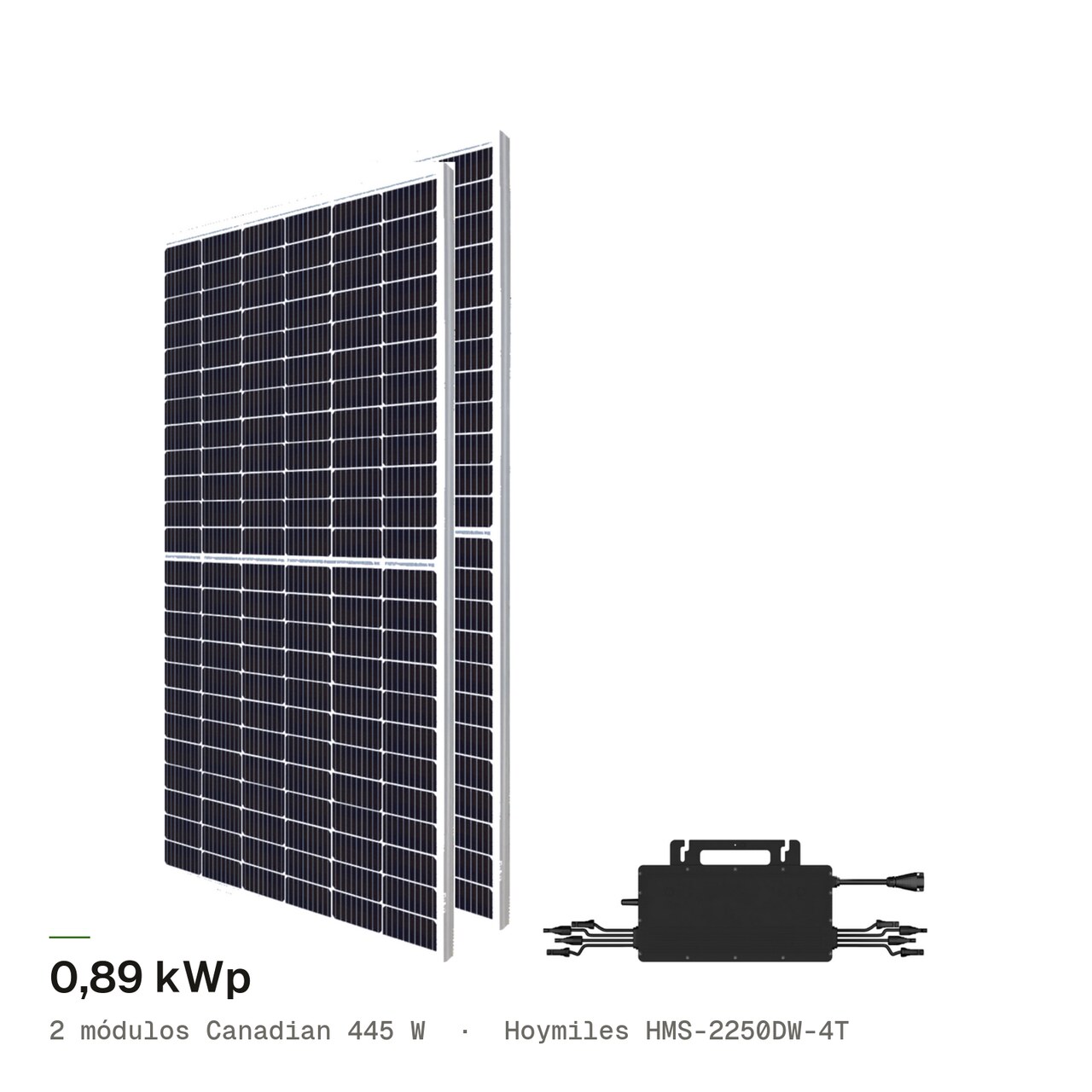 Kit 2M CANADIAN 445W + Hoymiles HMS2250, imagem 1 de 1