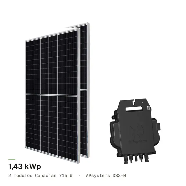 Kit 2M CANADIAN 715W + APsystems DS3H