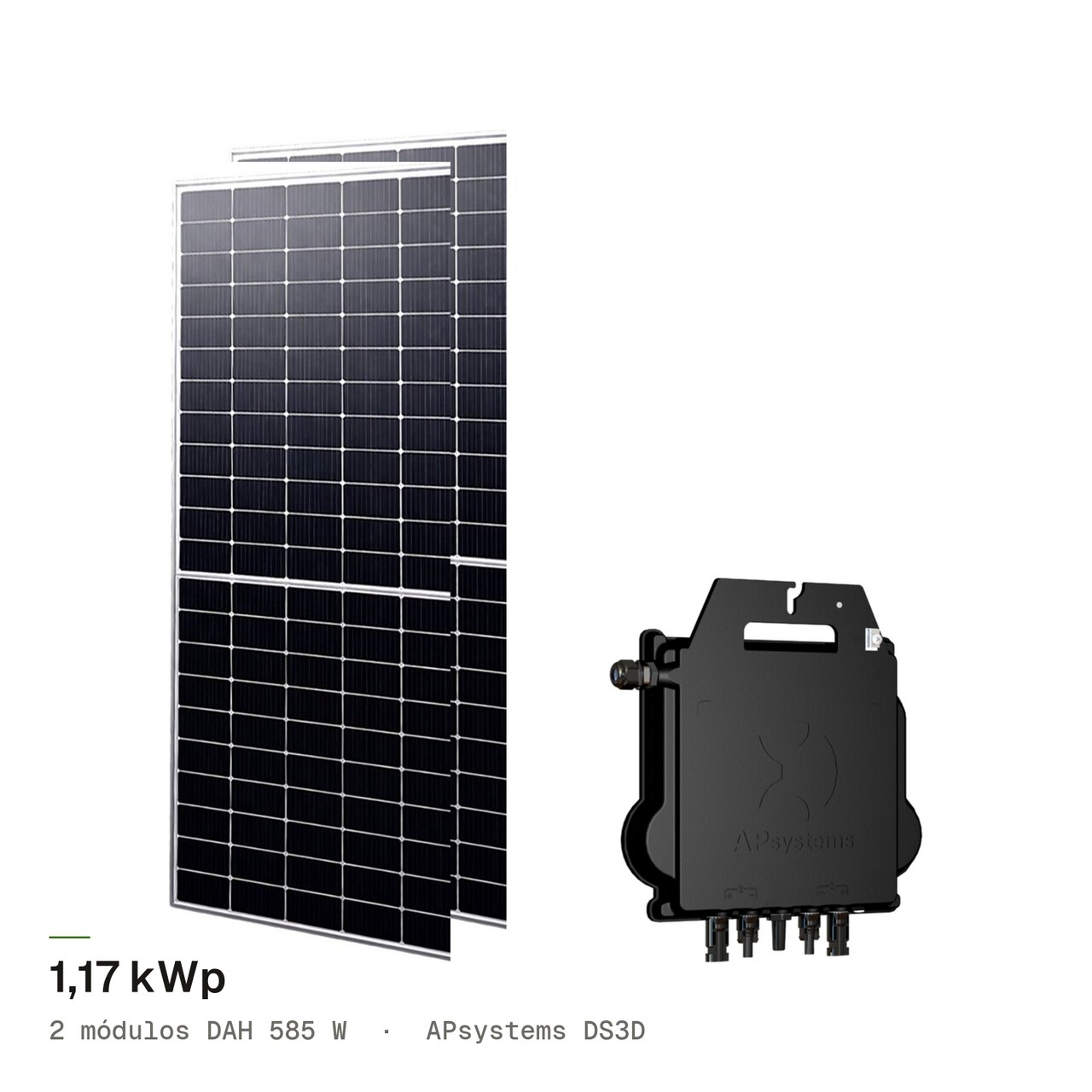 Kit 2M DAH 585W + APsystems DS3D, imagem 1 de 1