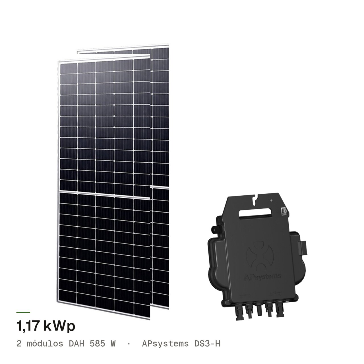 Kit 2M DAH 585W + APsystems DS3H, imagem 1 de 1