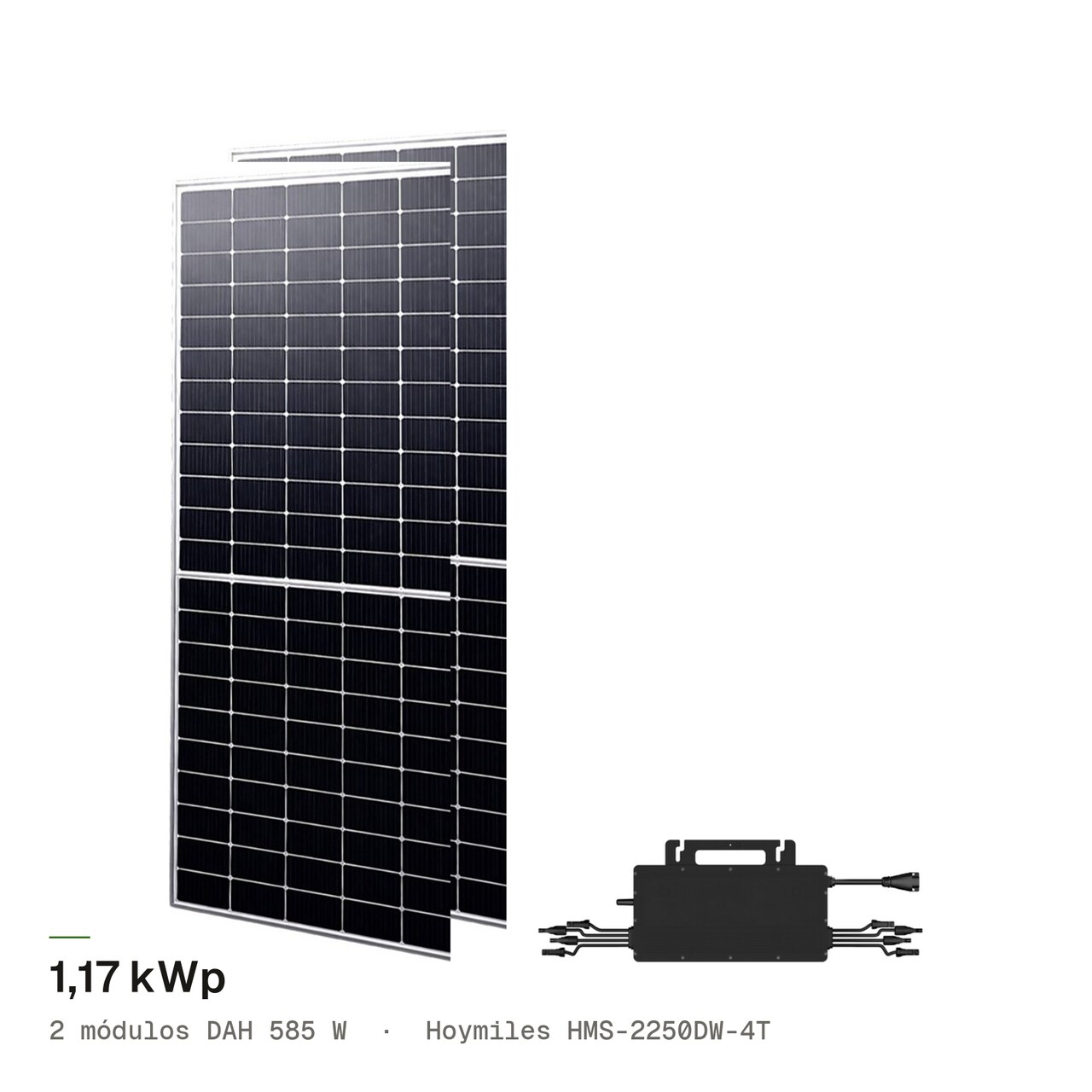 Kit 2M DAH 585W + Hoymiles HMS2250, imagem 1 de 1
