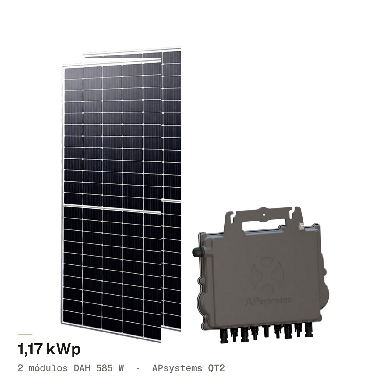 Kit 2M DAH 585W + APsystems QT2, imagem 1 de 1
