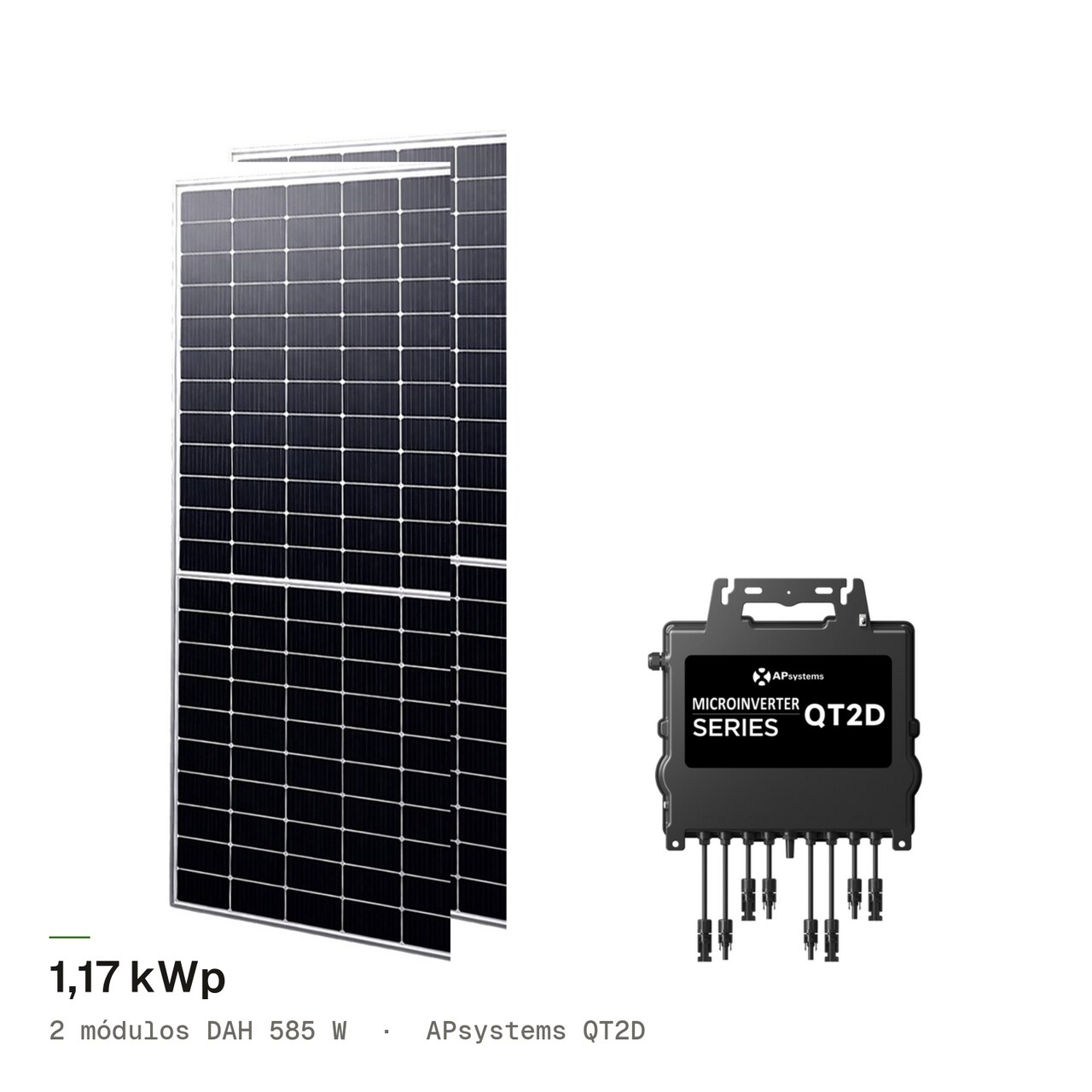 Kit 2M DAH 585W + APsystems QT2D, imagem 1 de 1