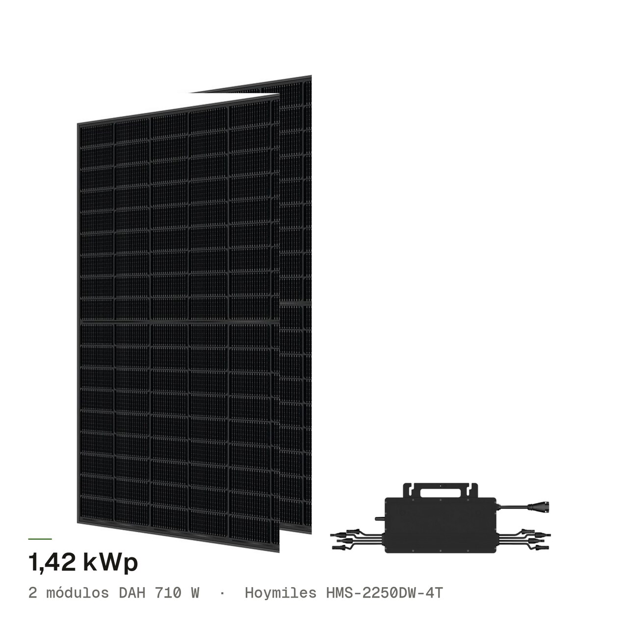 Kit 2M DAH 710W + Hoymiles HMS2250, imagem 1 de 1