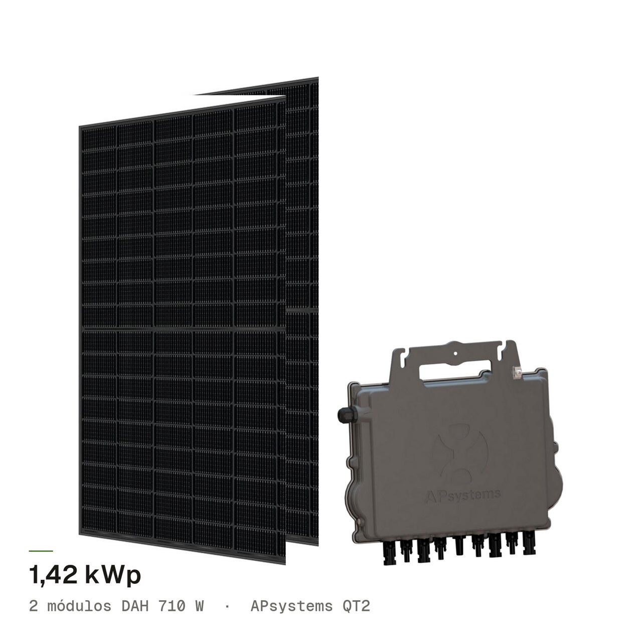 Kit 2M DAH 710W + APsystems QT2, imagem 1 de 1