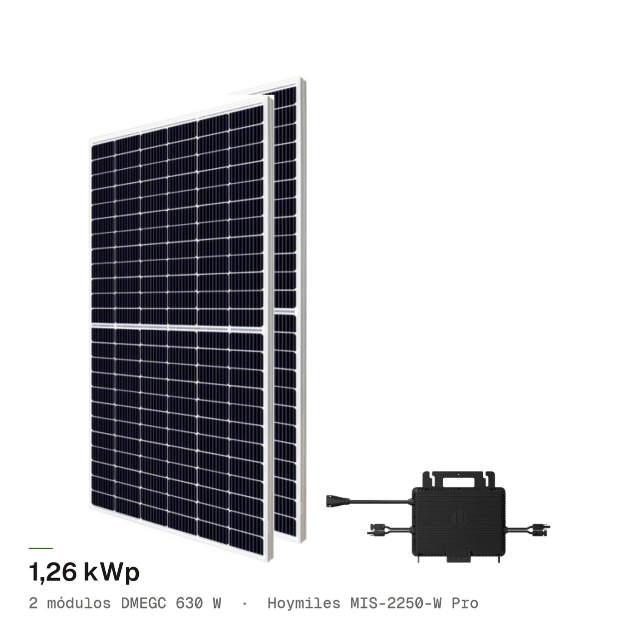 Kit 2M DMEGC 630W + Hoymiles MIS2250, imagem 1 de 1