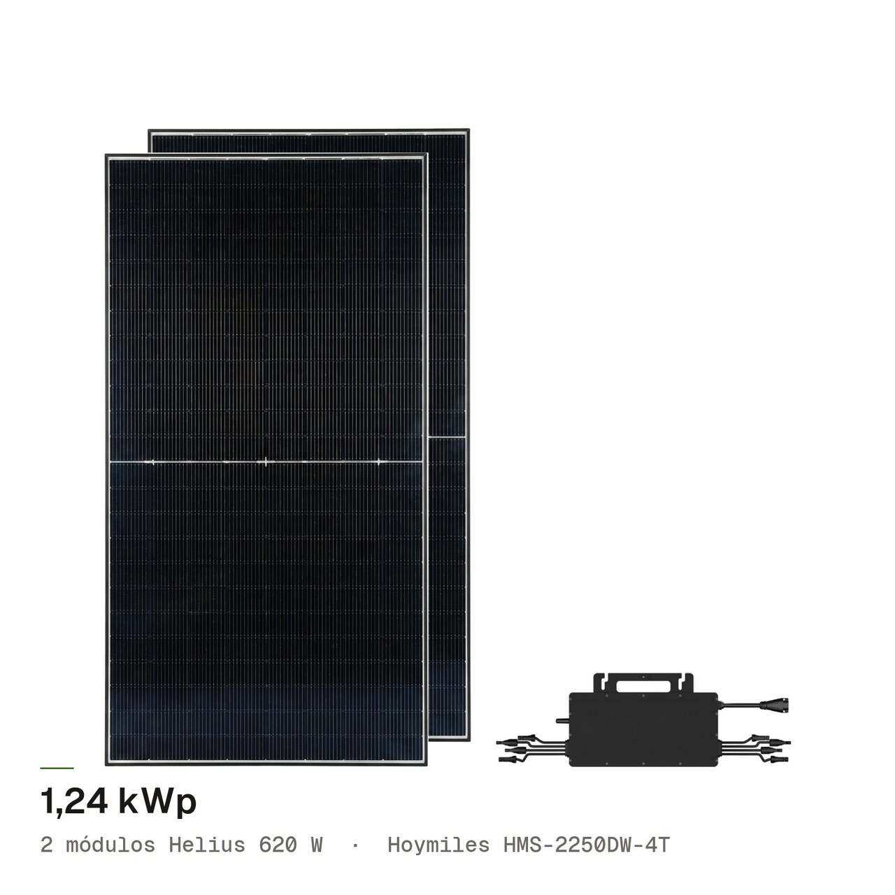 Kit 2M HELIUS 620W + Hoymiles HMS2250, imagem 1 de 1