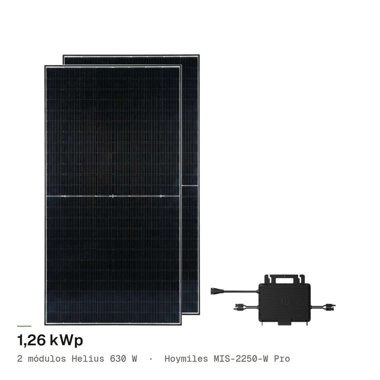 Kit 2M HELIUS 630W + Hoymiles MIS2250, imagem 1 de 1