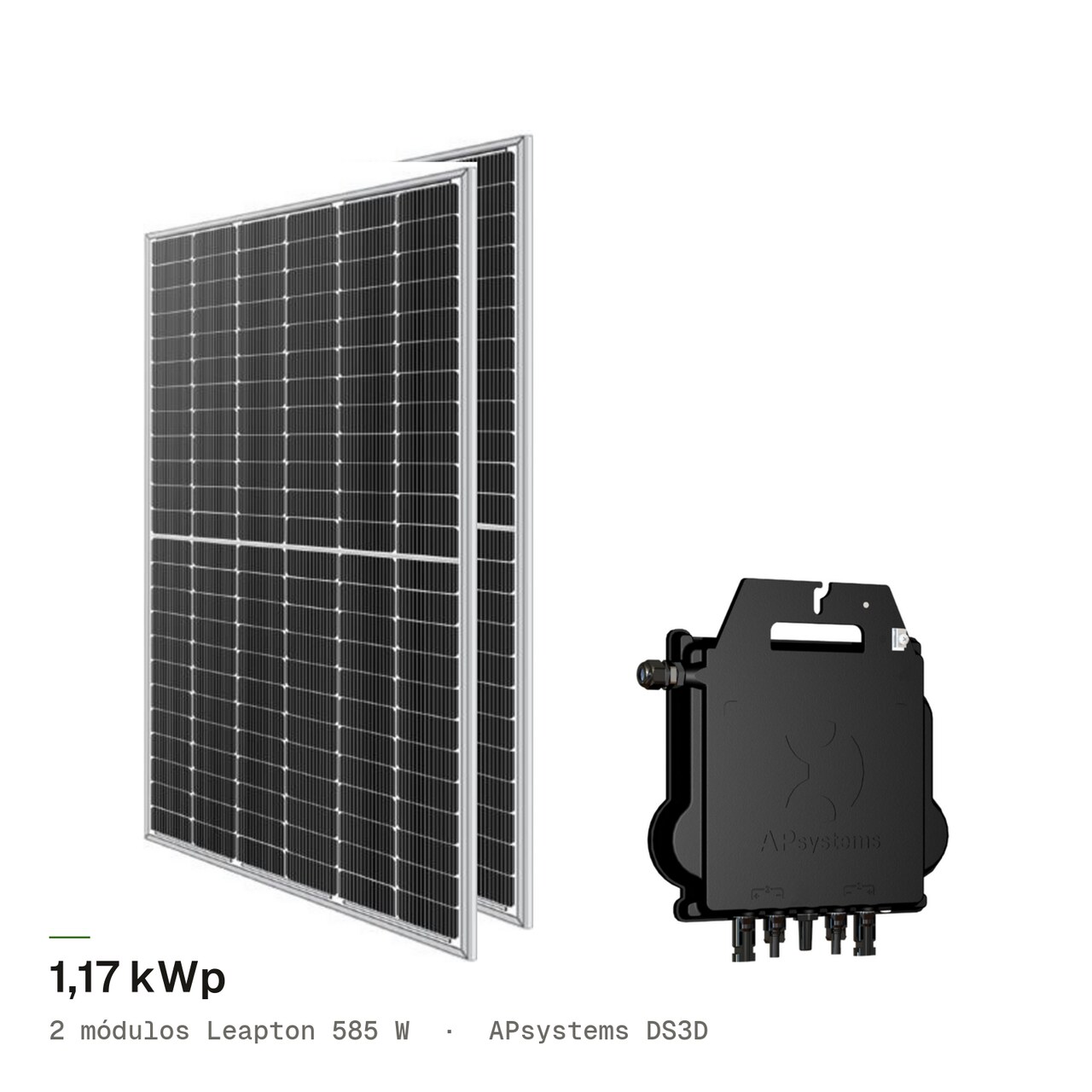 Kit 2M LEAPTON 585W + APsystems DS3D, imagem 1 de 1