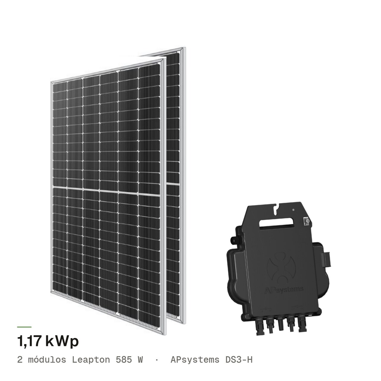 Kit 2M LEAPTON 585W + APsystems DS3H, imagem 1 de 1