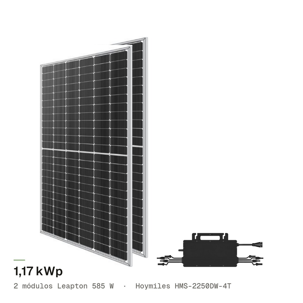 Kit 2M LEAPTON 585W + Hoymiles HMS2250, imagem 1 de 1