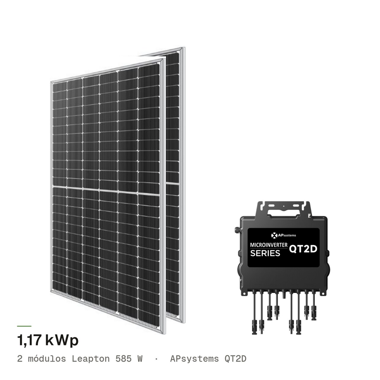 Kit 2M LEAPTON 585W + APsystems QT2D, imagem 1 de 1