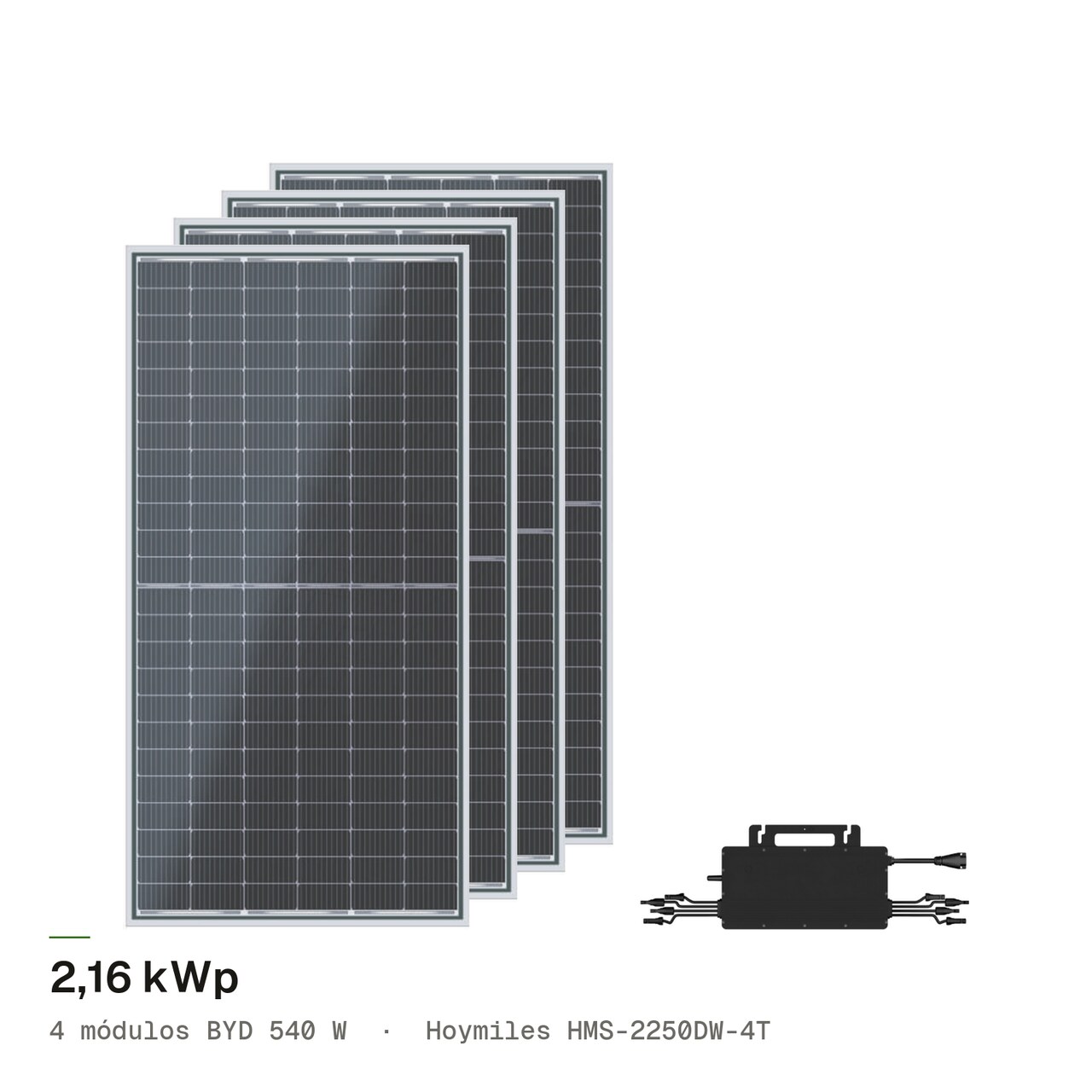 Kit 4M BYD 540W + Hoymiles HMS2250, imagem 1 de 1