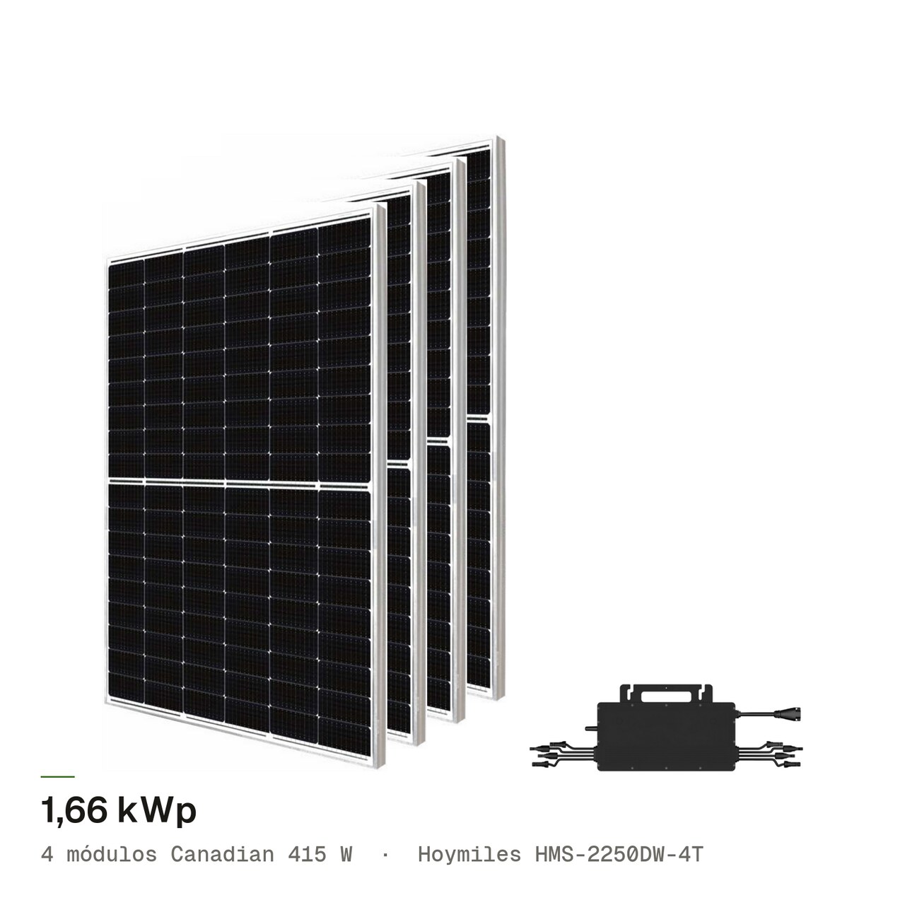 Kit 4M CANADIAN 415W + Hoymiles HMS2250, imagem 1 de 1