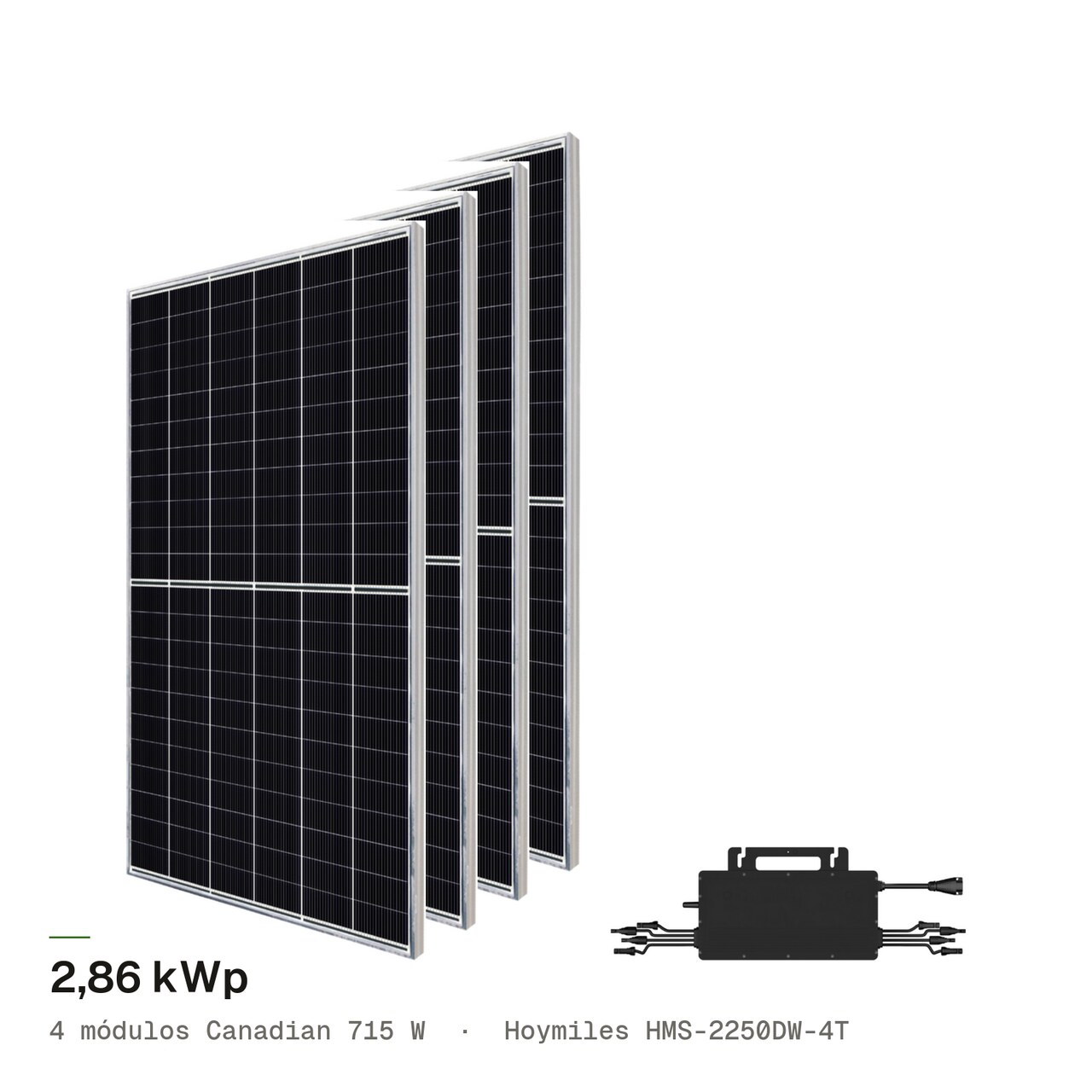 Kit 4M CANADIAN 715W + Hoymiles HMS2250, imagem 1 de 1