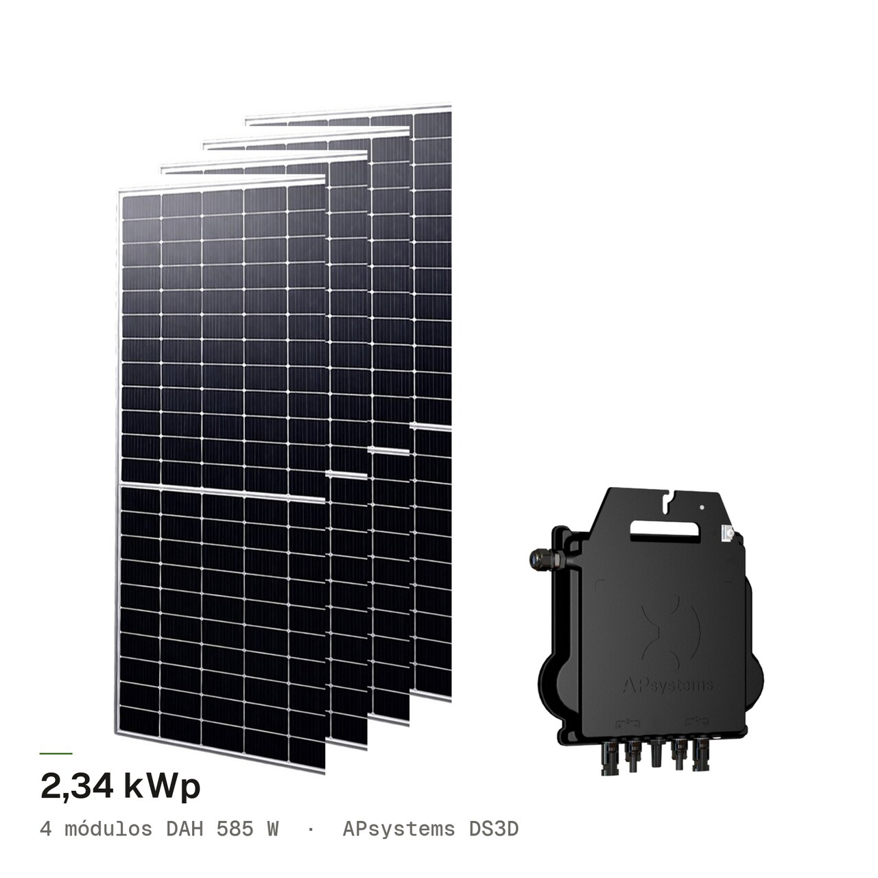 Kit 4M DAH 585W + APsystems DS3D, imagem 1 de 1