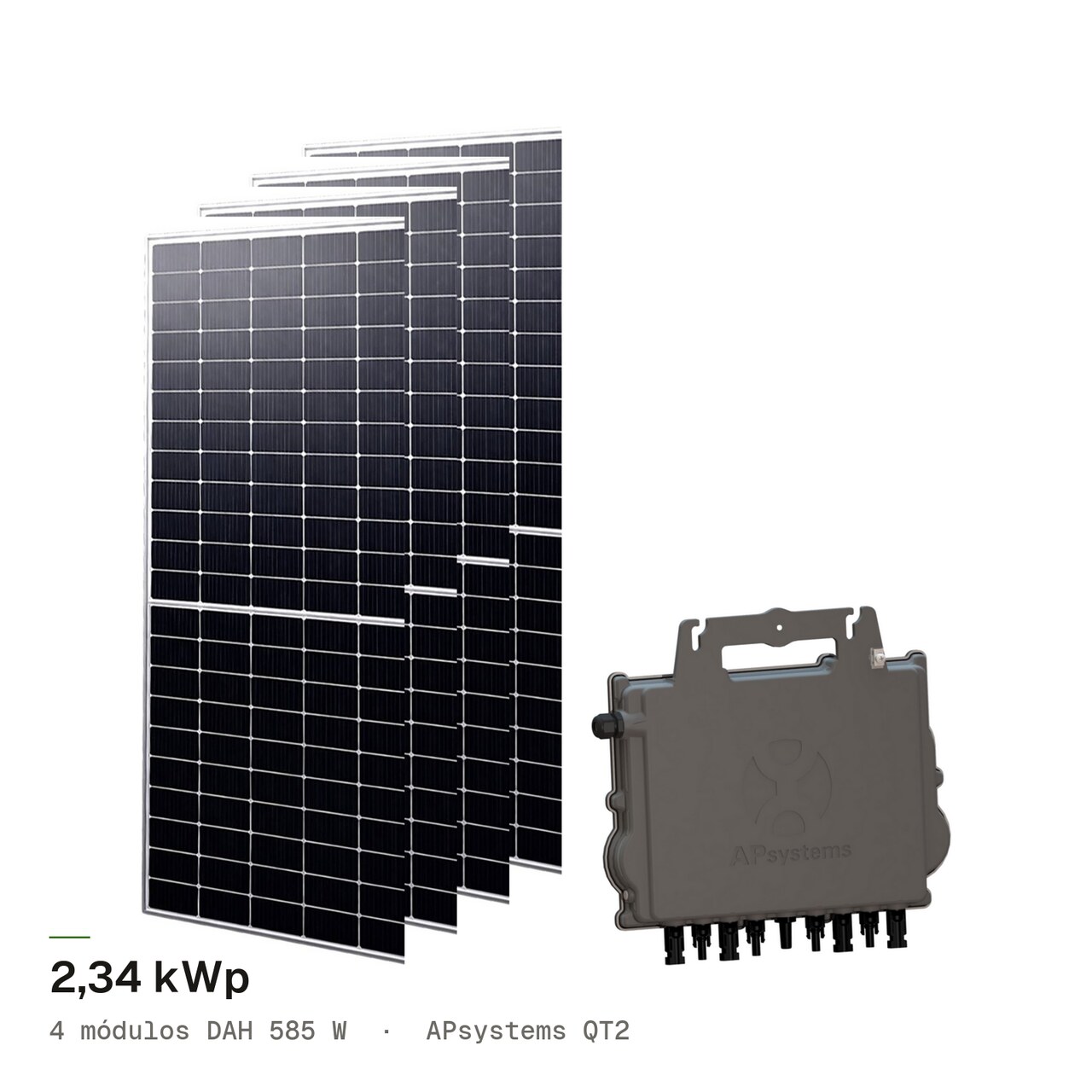 Kit 4M DAH 585W + APsystems QT2, imagem 1 de 1