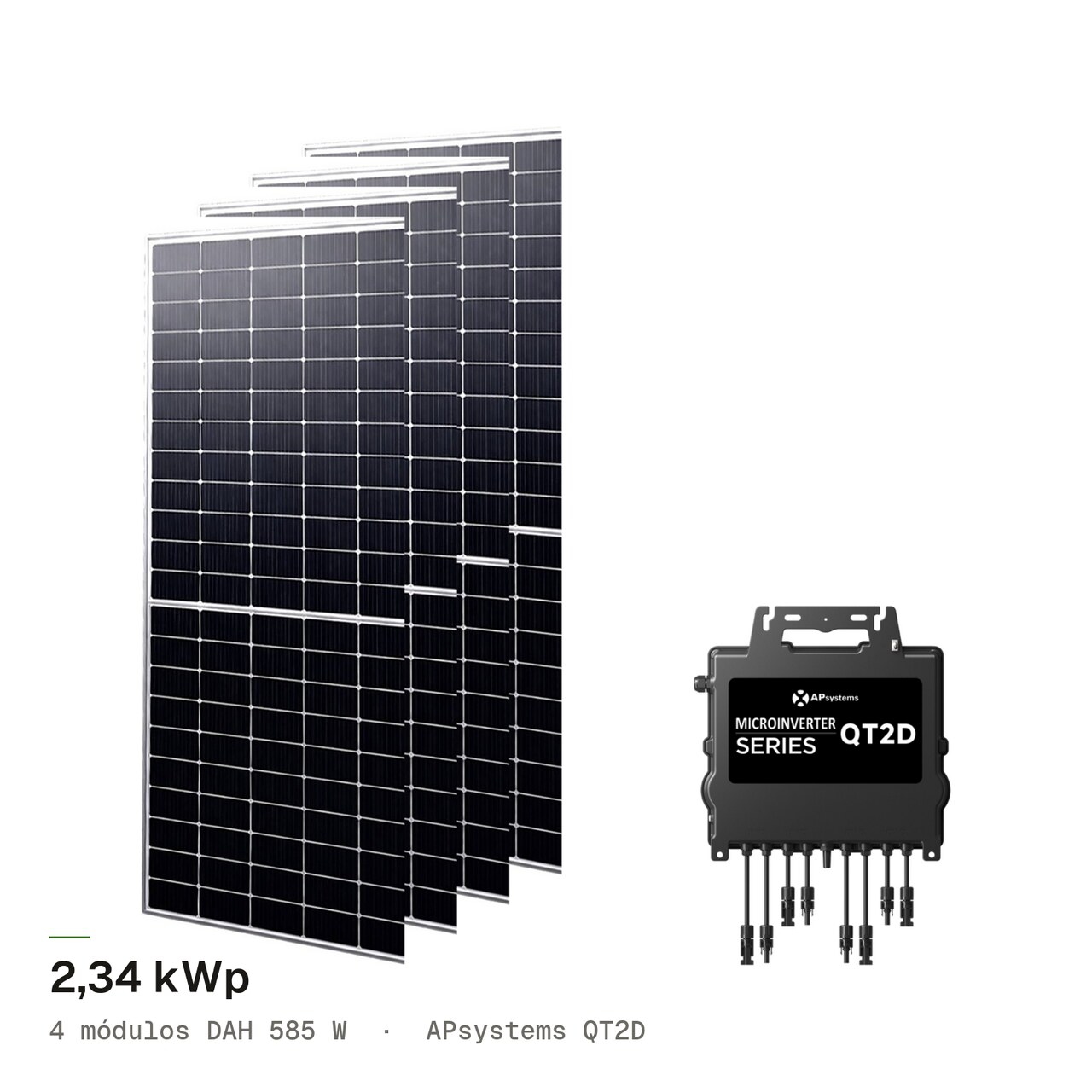 Kit 4M DAH 585W + APsystems QT2D, imagem 1 de 1