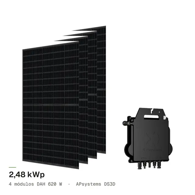 Kit 4M DAH 620W + APsystems DS3D