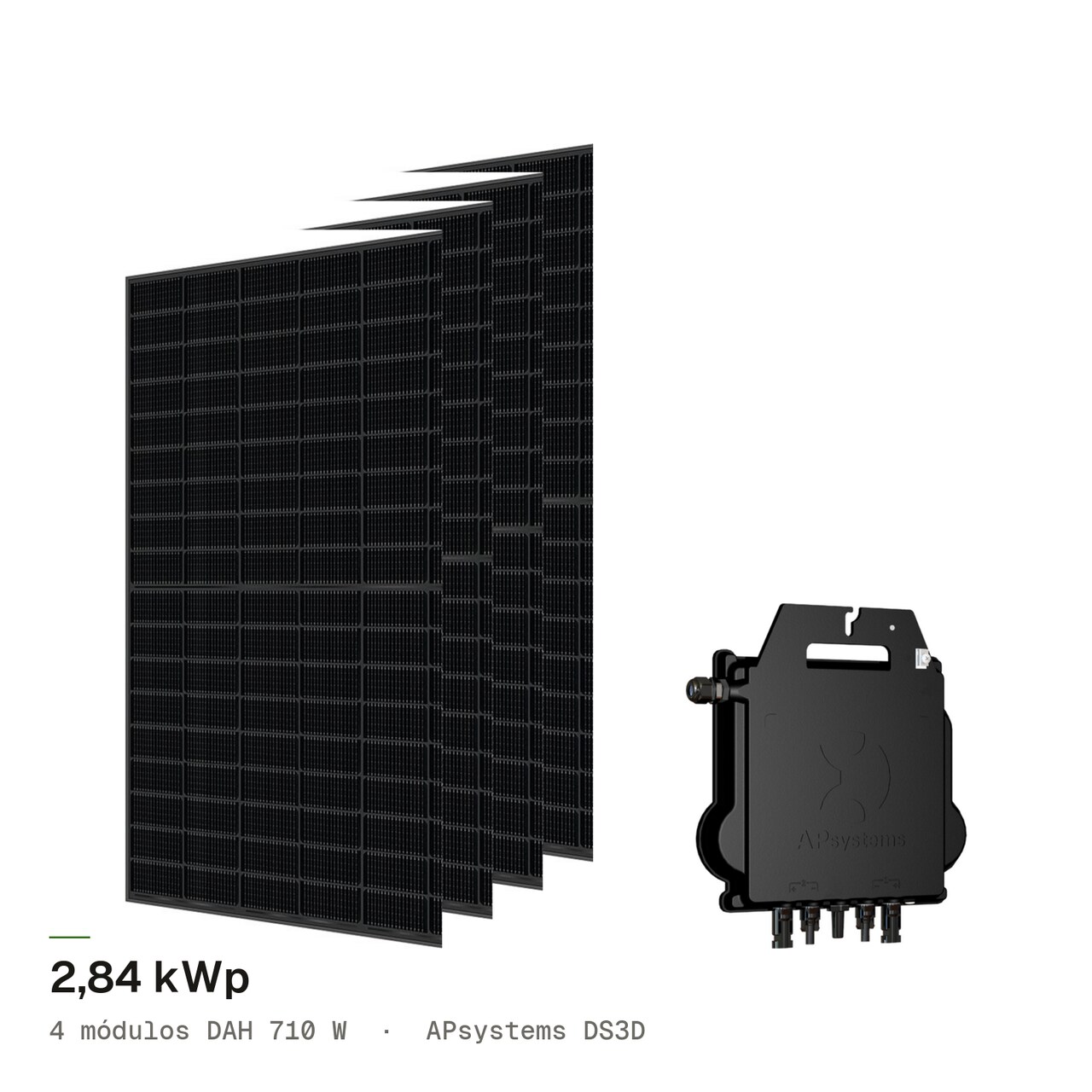 Kit 4M DAH 710W + APsystems DS3D, imagem 1 de 1