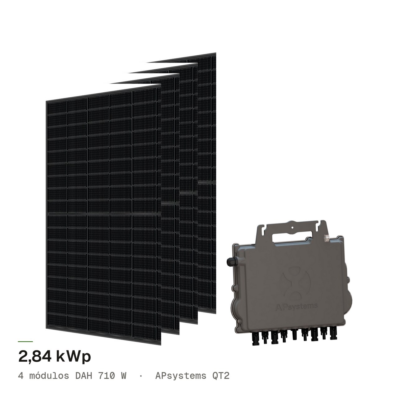 Kit 4M DAH 710W + APsystems QT2, imagem 1 de 1