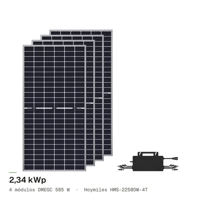 Kit 4M DMEGC 585W + Hoymiles HMS2250