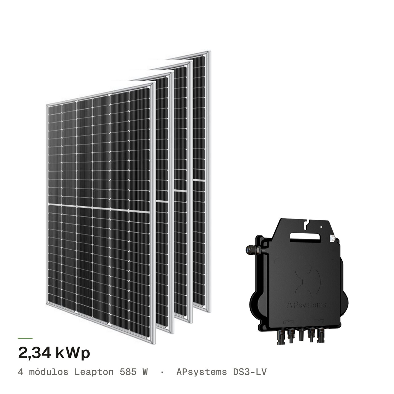 Kit 4M LEAPTON 585W + APsystems DS3LV, imagem 1 de 1