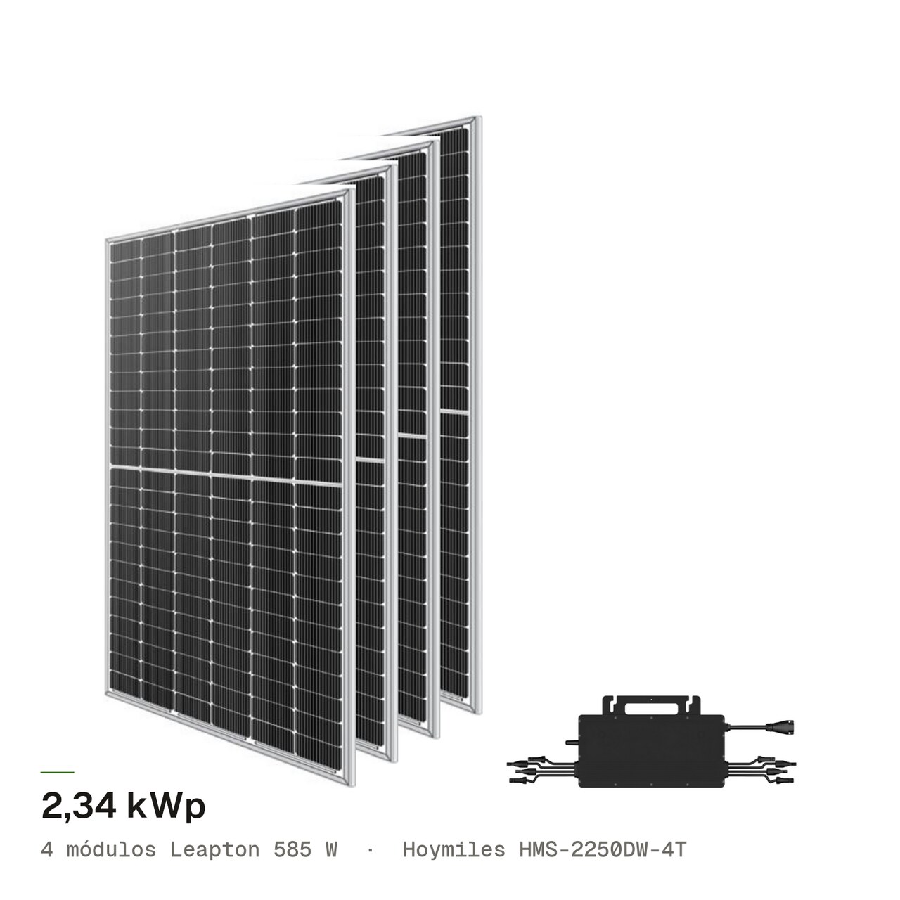 Kit 4M LEAPTON 585W + Hoymiles HMS2250, imagem 1 de 1