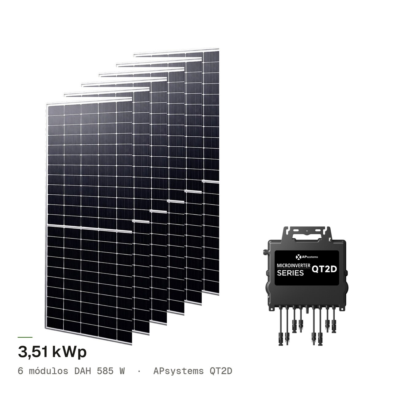 Kit 6M DAH 585W + APsystems QT2D, imagem 1 de 1