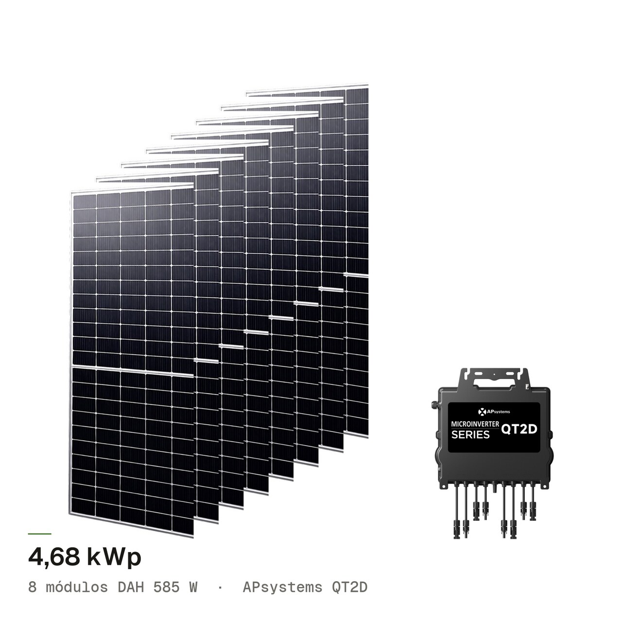 Kit 8M DAH 585W + APsystems QT2D, imagem 1 de 1