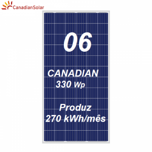 Kit Solar Canadian APsystems com 06 Painéis