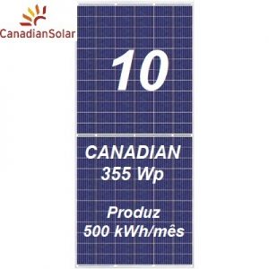 10 Painéis Canadian Solar 355 Wp