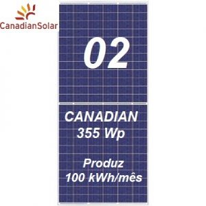 Canadian Solar kit 02 com dois painéis solares