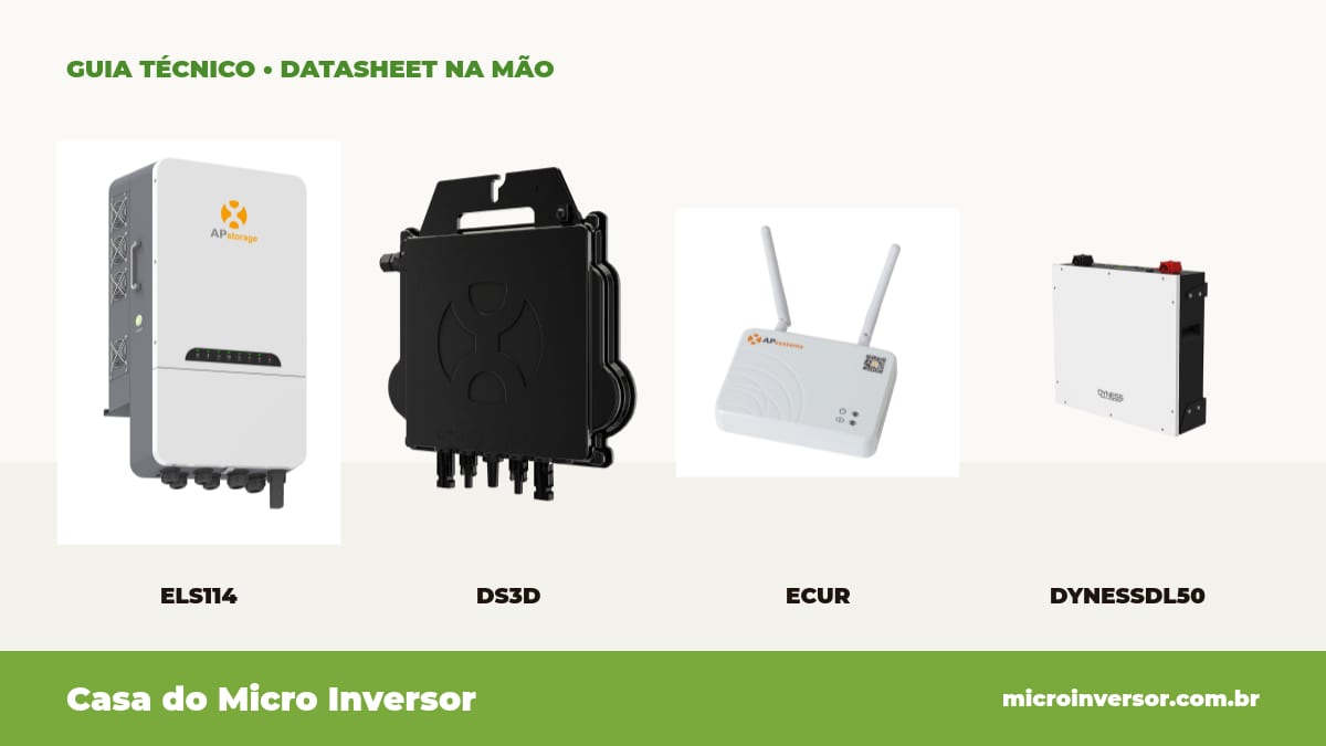 Inversor híbrido APsystems ELS-11.4-SP: guia